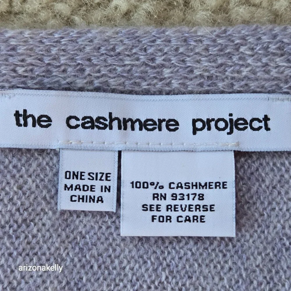 The Cashmere Project Heathered Lavender Knit Scarf